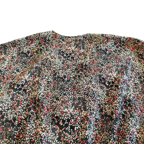 La Petite Francaise Floral Print Mini Dress Gold Trim Size 36 Small Women's - Picture 8 of 12